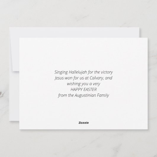 HALLELUJAH CHRIST IS RISEN Easter Feestdagenkaart (Achterkant)