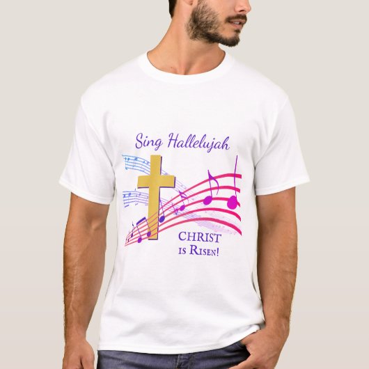 HALLELUJAH CHRIST IS RISEN Easter T-shirt (Voorkant)