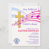 HALLELUJAH CHRIST IS RISEN QR Logo Church Easter  Kaart (Voorkant)