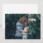 Hallelujah Christmas | Elegante religieuze foto Feestdagenkaart (Voorkant / Achterkant)