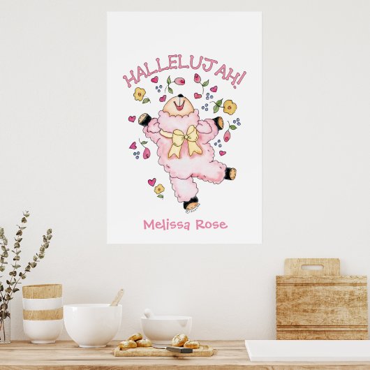 Hallelujah Dancing Lamb Poster (Keuken)