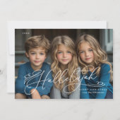 Hallelujah Elegant Script Foto Kerst Kaart (Voorkant)