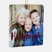 Hallelujah Kerst Foto Ornament (Rechts)