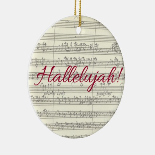 Hallelujah kerstversiering keramisch ornament (Rechts)
