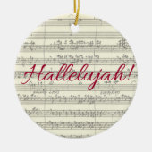 Hallelujah kerstversiering keramisch ornament (Voorkant)