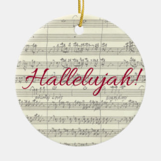 Hallelujah kerstversiering keramisch ornament