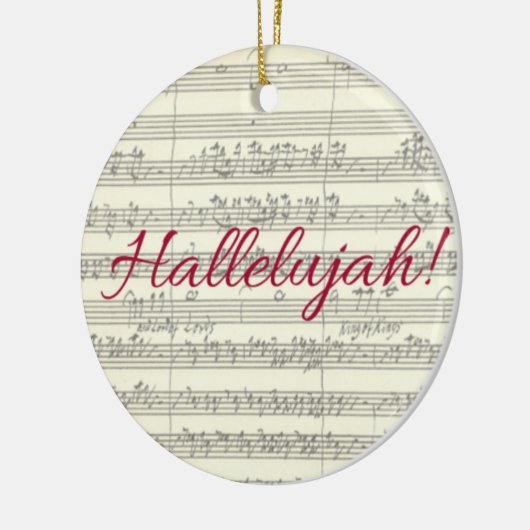 Hallelujah kerstversiering keramisch ornament (Links)
