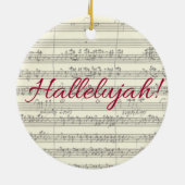 Hallelujah kerstversiering keramisch ornament (Achterkant)