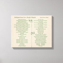 Hallelujah Koor uit Händels Messiah Groen Canvas Afdruk