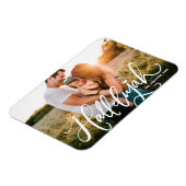 Hallelujah Modern Calligrafie Kerstfoto Magneet (Linkerzijde)