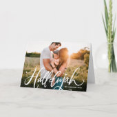 Hallelujah Modern Calligrafie Kerstmis Feestdagen Kaart (Voorkant)