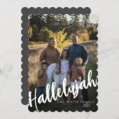 hallelujah moderne kerstkaart  (Voorkant / Achterkant)