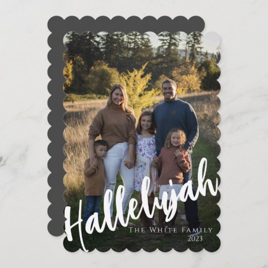 hallelujah moderne kerstkaart (Voorkant / Achterkant)