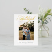 Hallelujah Religieus Kerstfeest Folie Feestdagen Briefkaart (Staand Voorkant)