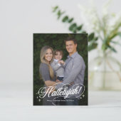 Hallelujah Religieuze Kerst Foto Kaart Ansichtkaar (Staand voorkant)