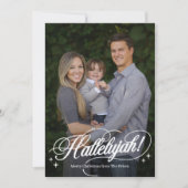 Hallelujah Religieuze Kerst Fotokaart Feestdagenkaart (Voorkant)