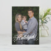 Hallelujah Religieuze Kerst Fotokaart Feestdagenkaart (Staand voorkant)