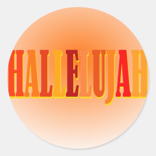 Hallelujah-Stickers Ronde Sticker (Voorkant)
