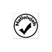 Hallelujah - vinkje voor voltooid werk rubberstempel (Afrduk)