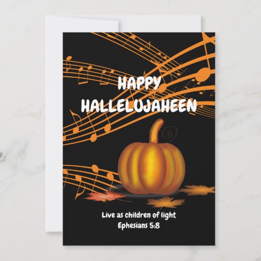 HALLELUJAHEEN | CHRISTELIJK | Halloween Feestdagenkaart (Voorkant)