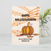HALLELUJAHEEN | CHRISTELIJK | Halloween Feestdagenkaart (Staand voorkant)