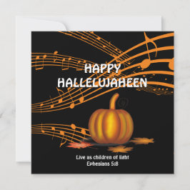 HALLELUJAHEEN | Pompoen | Christelijk Halloween Feestdagenkaart