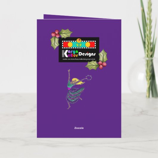 HalleluYAH Kerstdanseres Kaart (Achterkant)