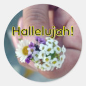 Halleluyah Ronde Sticker (Voorkant)