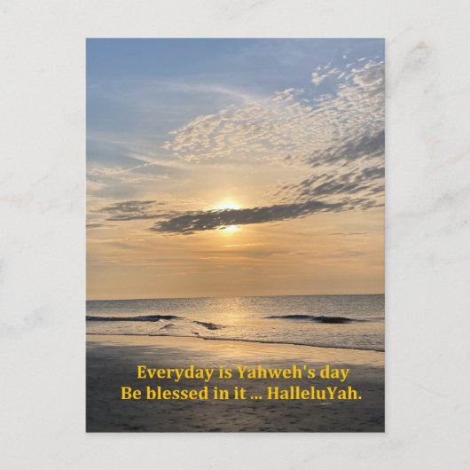 HalleluYah zonsopgang briefkaart (Voorkant)