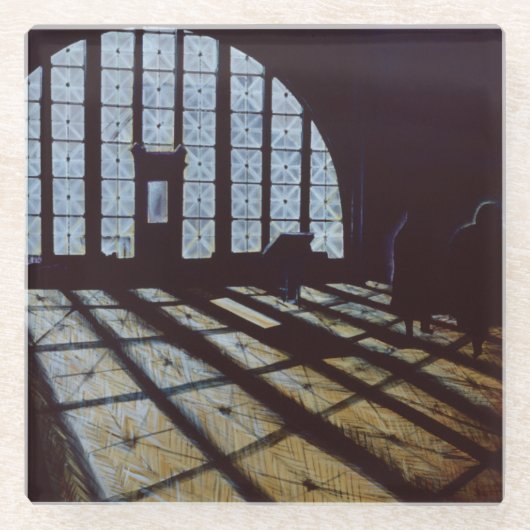 Hallen van vrijheid, eiland Ellis Glazen Onderzetter (Voorkant)