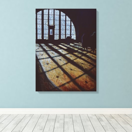 Hallen van vrijheid, Ellis Island Canvas Afdruk (Insitu (Houten vloer))