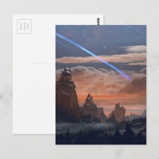 Halley's Comet Briefkaart (Voorkant / Achterkant)