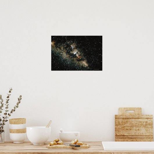 Halleys Comet in de Melkweg Poster (Keuken)