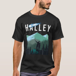 Halley's Comet Nacht Sky Zonnestelsel Ruimte Astro T-shirt