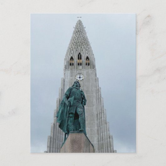 Hallgrimskirkja Church, Reykjavik, IJsland. Briefkaart (Voorkant)