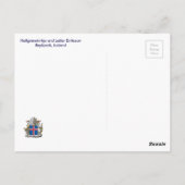 Hallgrímskirkja en standbeeld van Leifur Eiríksson Briefkaart (Achterkant)