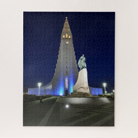 Hallgrimskirkja Kerk in Reykjavik IJsland Legpuzzel (Verticaal)