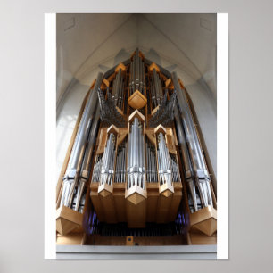 Hallgrímskirkja Kerkpijporgel IJsland Poster