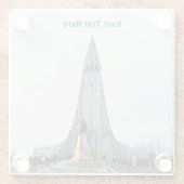Hallgrímskirkja, Reykjavik Glazen Onderzetter (Achterkant)
