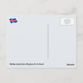 Hallgrímskirkja, Reykjavik, IJsland Briefkaart (Achterkant)