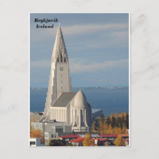Hallgrímskirkja, Reykjavik, IJsland Briefkaart