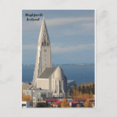 Hallgrímskirkja, Reykjavik, IJsland Briefkaart (Voorkant)