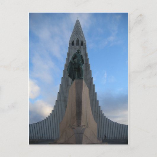 Hallgrímskirkja, Reykjavik, IJsland Briefkaart (Voorkant)