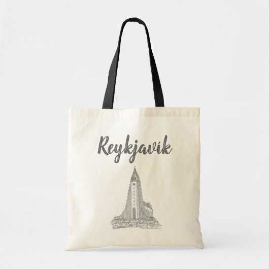Hallgrímskirkja, Reykjavik, IJsland Tote Bag (Voorkant)