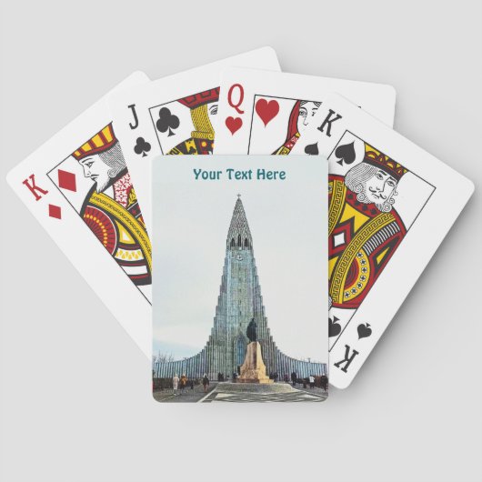 Hallgrímskirkja, Reykjavik Pokerkaarten (Achterkant)