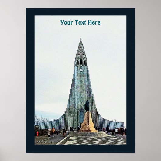 Hallgrímskirkja, Reykjavik Poster (Voorkant)