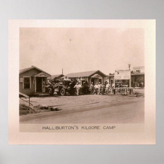 Halliburton's Camp, Kilgore, Texas 1931 Poster (Voorkant)