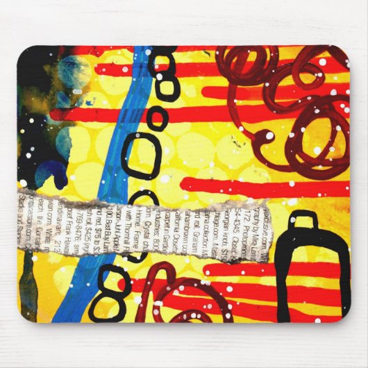 Hallie Engel Yellow Urban Mousepad Muismat (Voorkant)