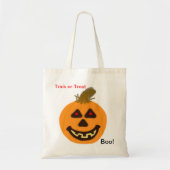 Hallloween Sinaasappel Jack-o-Lantern Tote Bag (Voorkant)