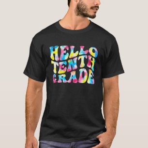 Hallo 10e Tiende Klas Leraar Terug naar school Ret T-shirt